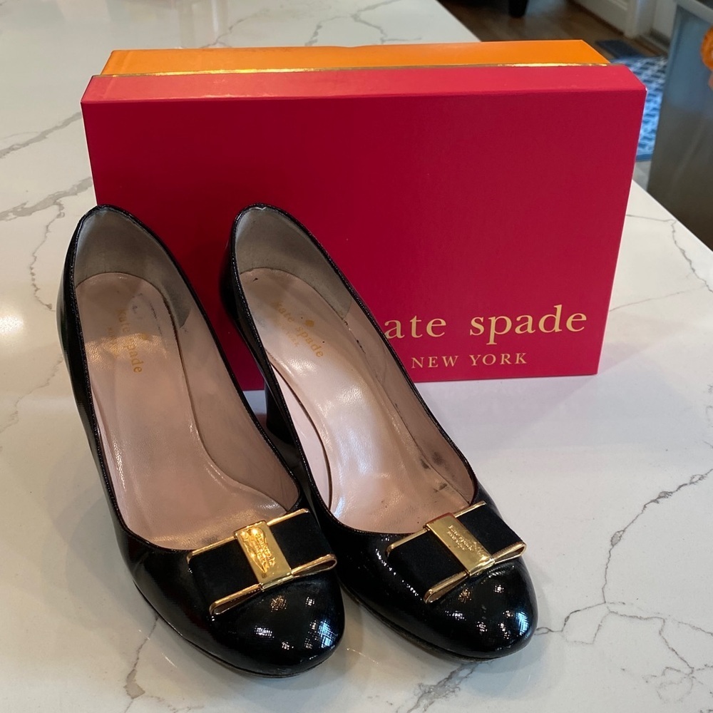 Kate Spade Black Bow Wedges - Picture 9 of 9